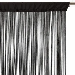 ATMOSPHERA Rideau de fil (90 x H200 cm) Uni Noir New