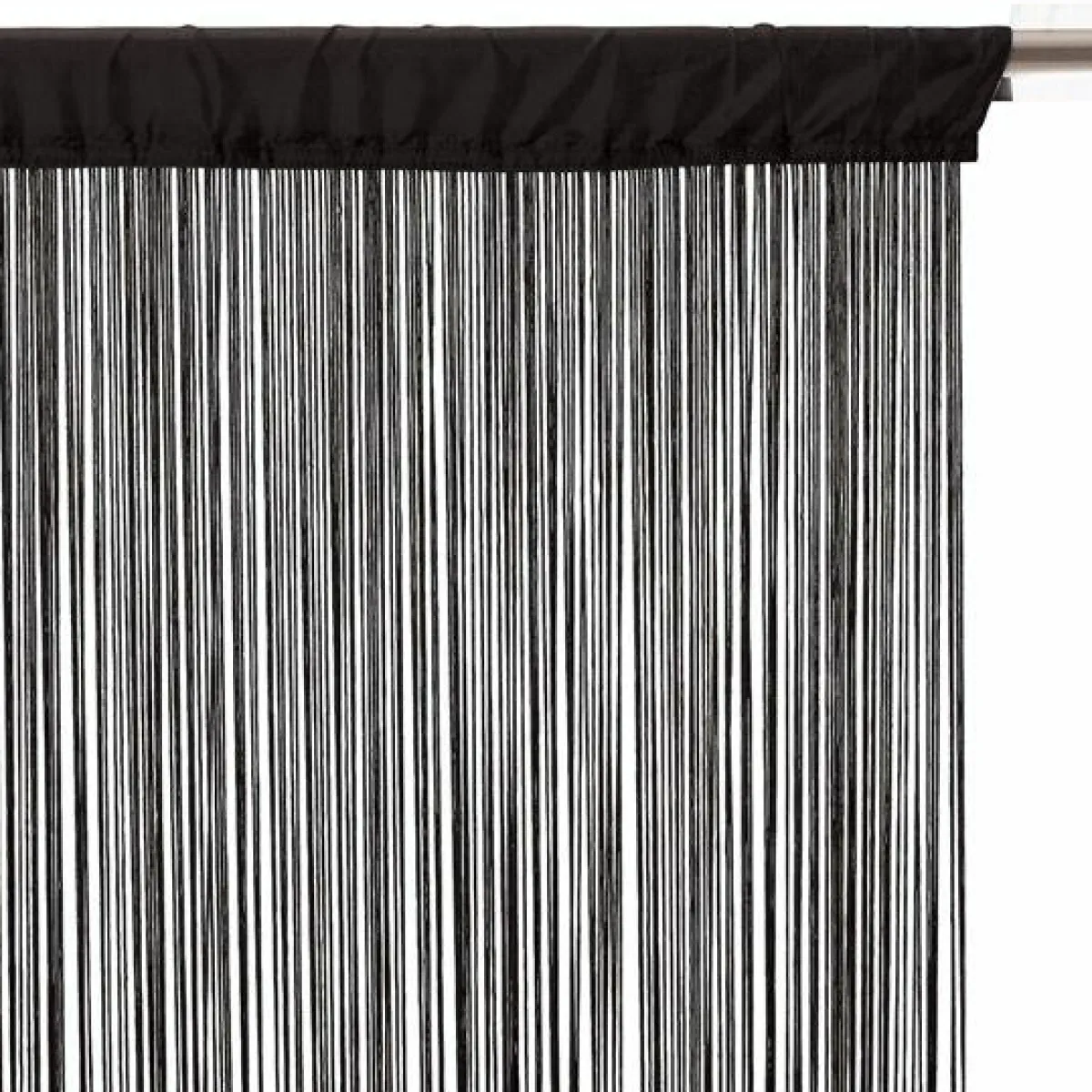 ATMOSPHERA Rideau de fil (90 x H200 cm) Uni Noir New