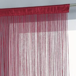 ATMOSPHERA Rideau de fil (90 x H200 cm) Uni Rouge grenat Bordeaux New