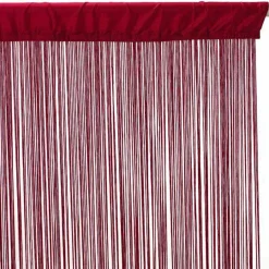 ATMOSPHERA Rideau de fil (90 x H200 cm) Uni Rouge grenat Bordeaux New