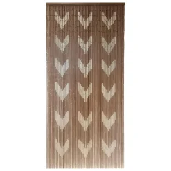 LUANCE Rideau de porte bambou (90 x 200 cm) Chevron Taupe Hot