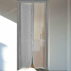 LUANCE Rideau de porte Moustiquaire (100 x H220 cm) Aimanté Gris Clearance