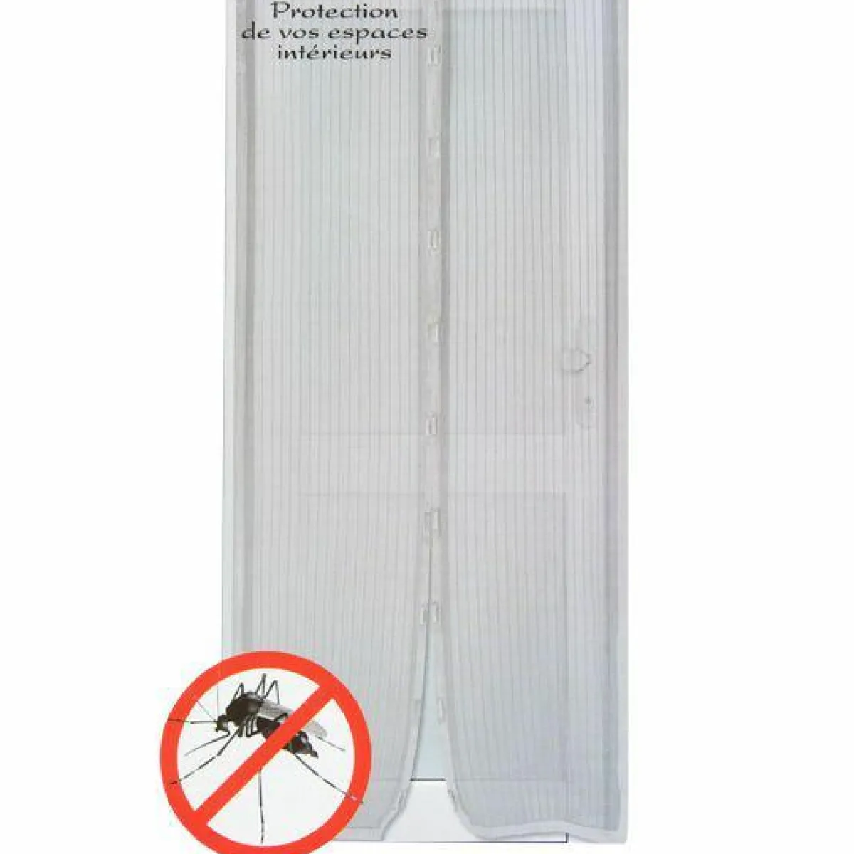 LUANCE Rideau de porte Moustiquaire (100 x H220 cm) Aimanté Gris Clearance