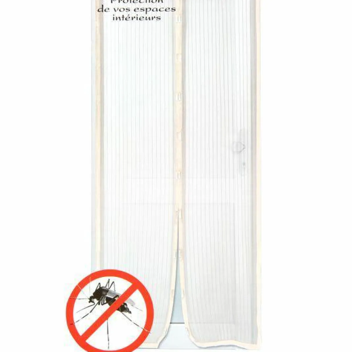LUANCE Rideau de porte Moustiquaire (100 x H220 cm) Aimanté Ecru Sale