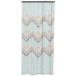 #N/A Rideau de porte perles bambou (90 x 200 cm) Silver Bleu Clearance