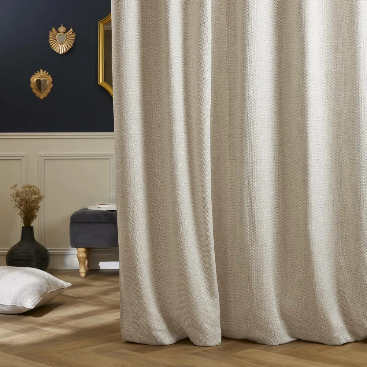 EMINZA Rideau effet chiné (180 x 260 cm) James sable Beige Hot