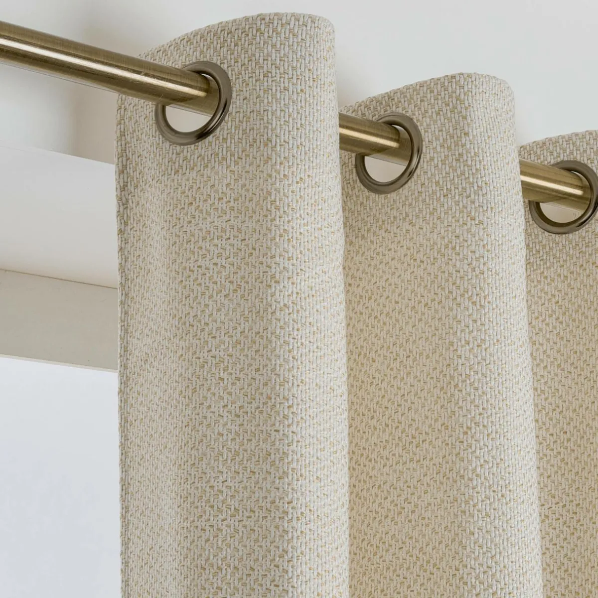 EMINZA Rideau effet chiné (140 x 180 cm) James sable Beige