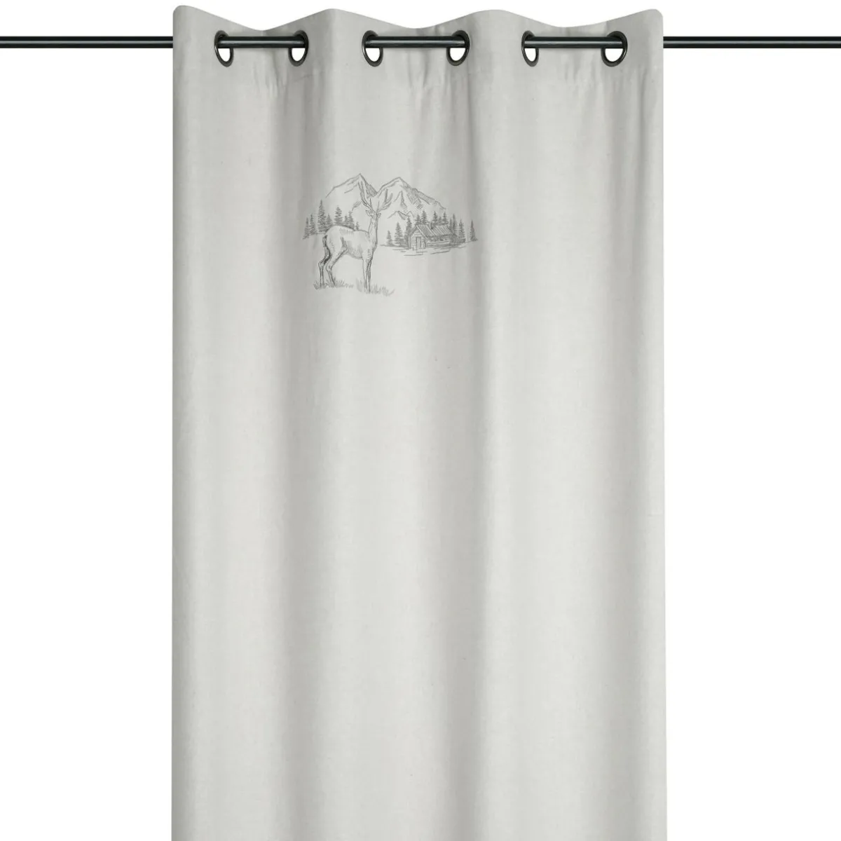 STOF Rideau effet laine (135 x 260 cm) Planay Ecru New