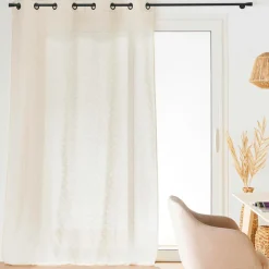 douceur d'intu017drieur Rideau effet lin tissé (140 x 260 cm) Logan Ecru New