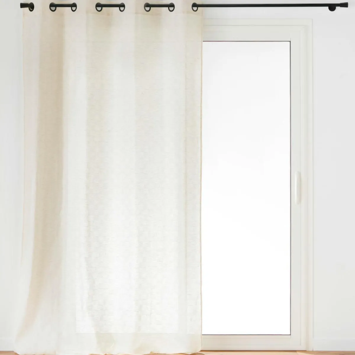 douceur d'intu017drieur Rideau effet lin tissé (140 x 260 cm) Logan Ecru New