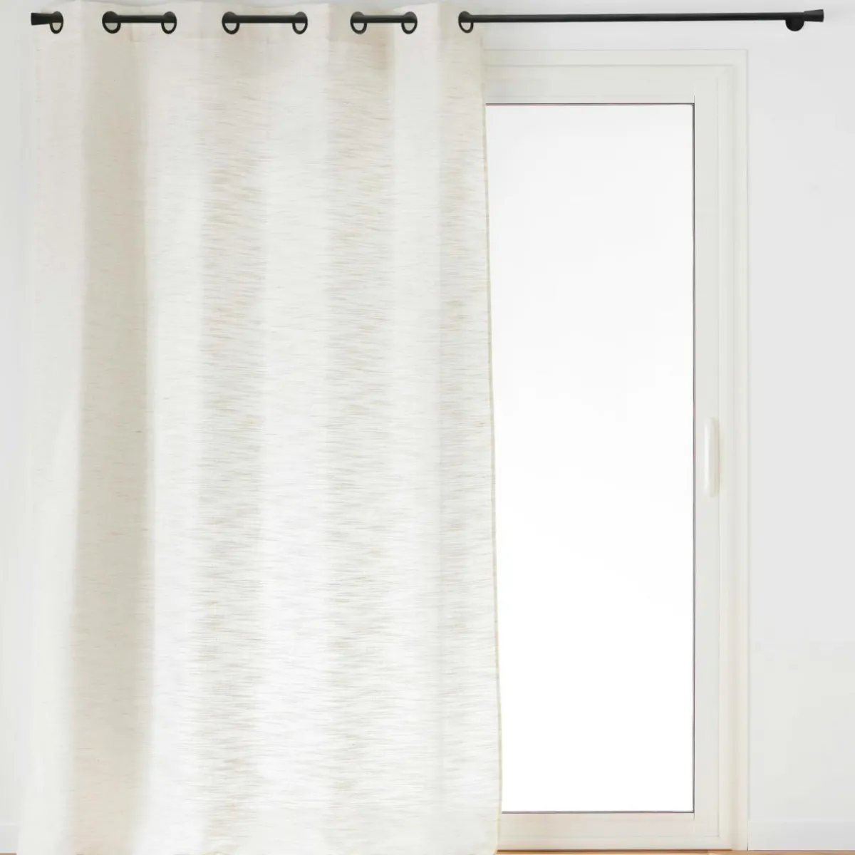 douceur d'intu017drieur Rideau effet lin tissé (140 x 260 cm) Nando Ecru
