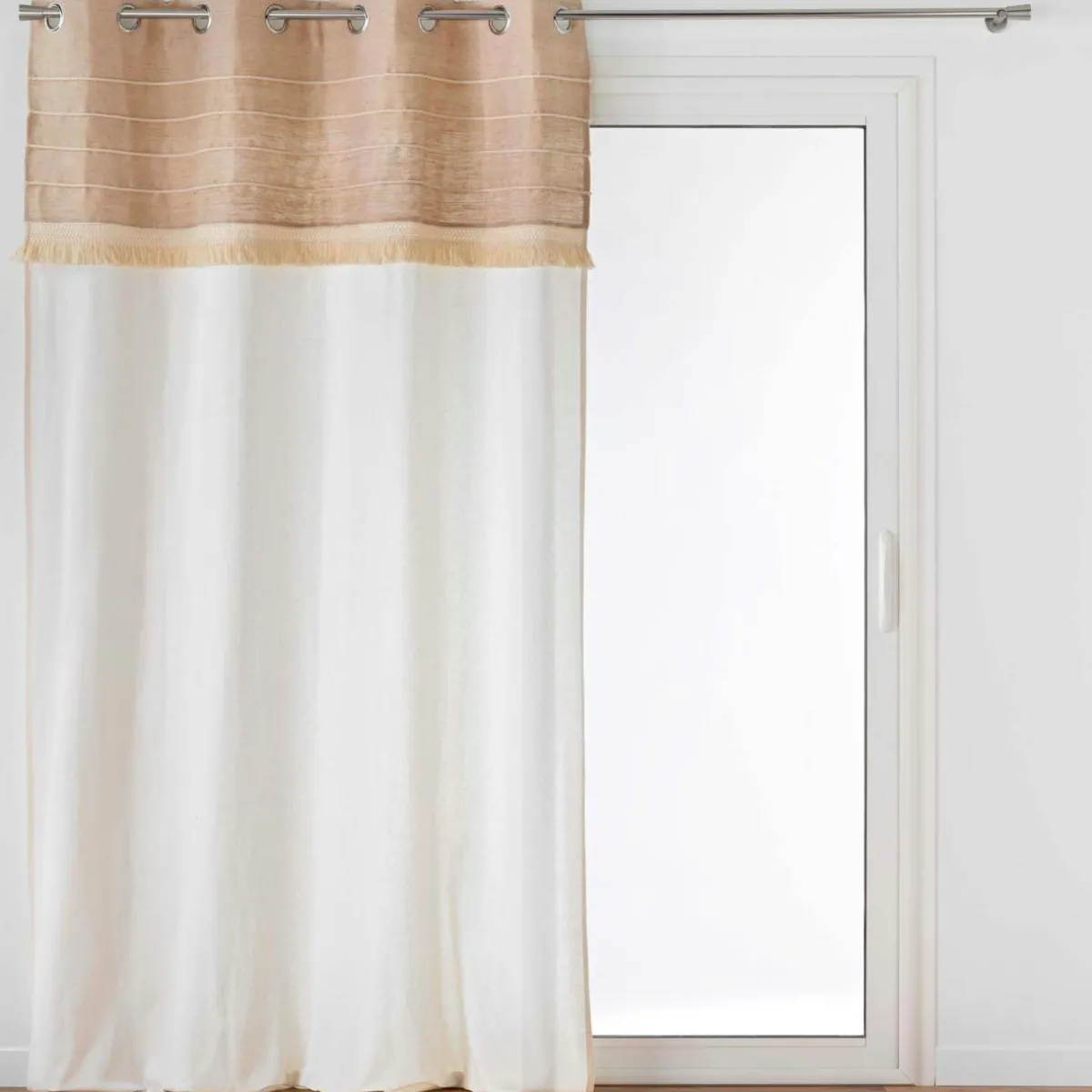 douceur d'intu017drieur Rideau en coton et jute (140 x 240 cm) Cirrus Beige Online