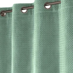 douceur d'intu017drieur Rideau flanelle relief (140 x 240 cm) Flanela Vert kaki New