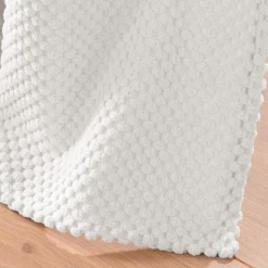douceur d'intu017drieur Rideau flanelle relief (140 x 260 cm) Java Blanc Clearance