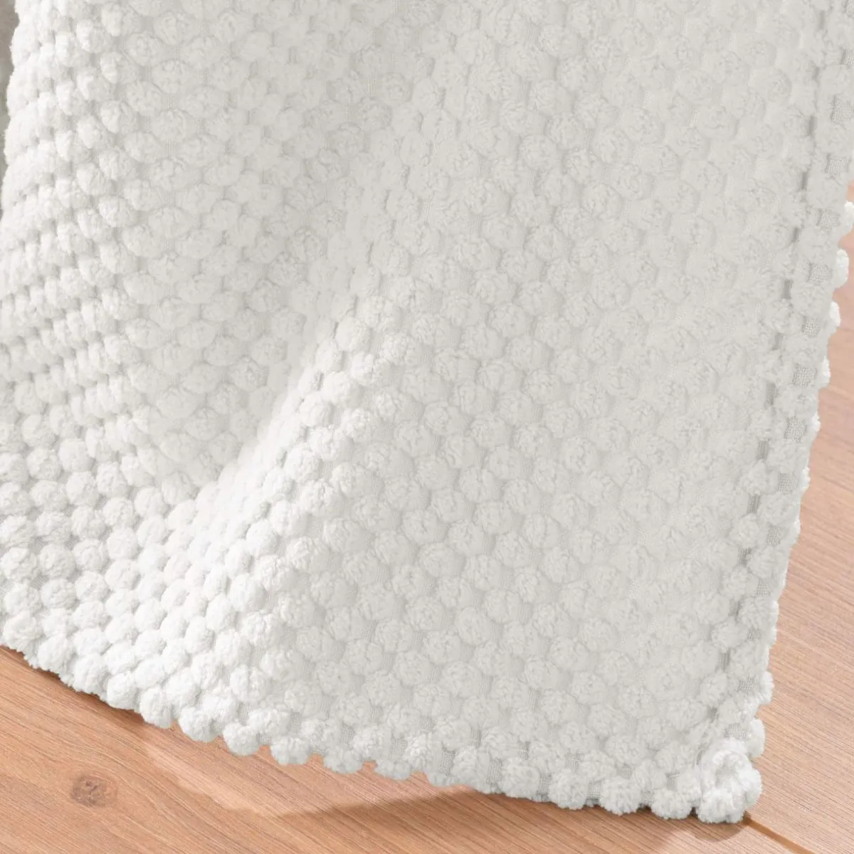 douceur d'intu017drieur Rideau flanelle relief (140 x 260 cm) Java Blanc Clearance