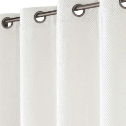 douceur d'intu017drieur Rideau flanelle relief (140 x 260 cm) Java Blanc Clearance