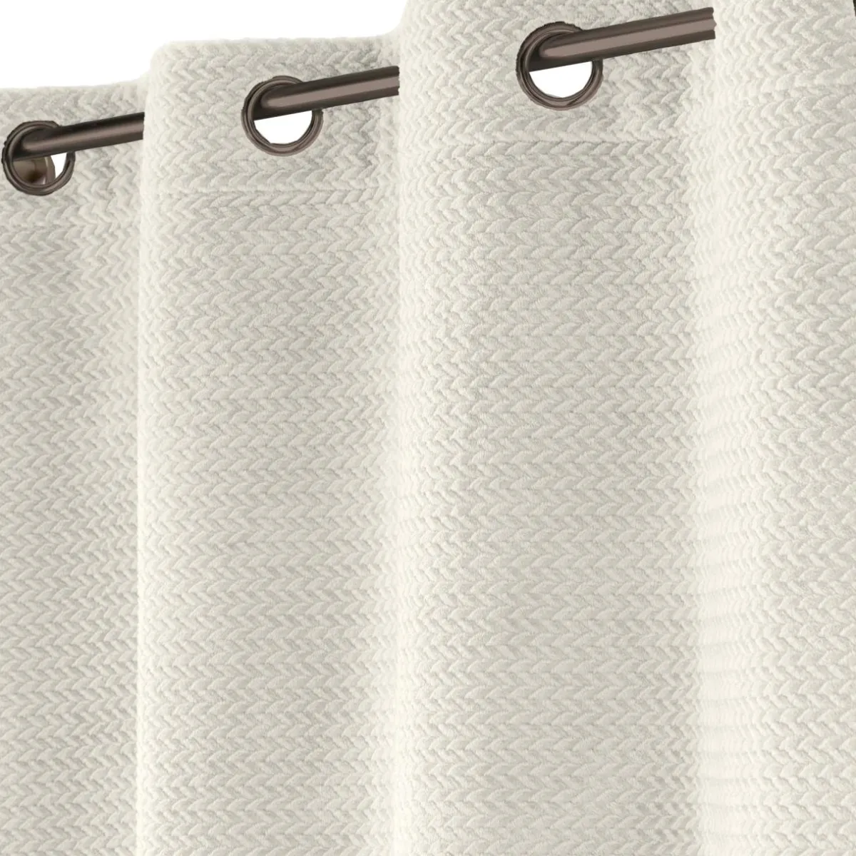 douceur d'intu017drieur Rideau flanelle relief (140 x 240 cm) Flanela Ecru Online