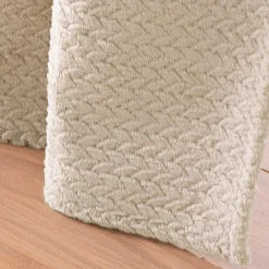 douceur d'intu017drieur Rideau flanelle relief (140 x 240 cm) Flanela Beige