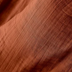 EMINZA Rideau gaze de coton ajustable (140 x max 300 cm) Gaïa Terracotta Sale