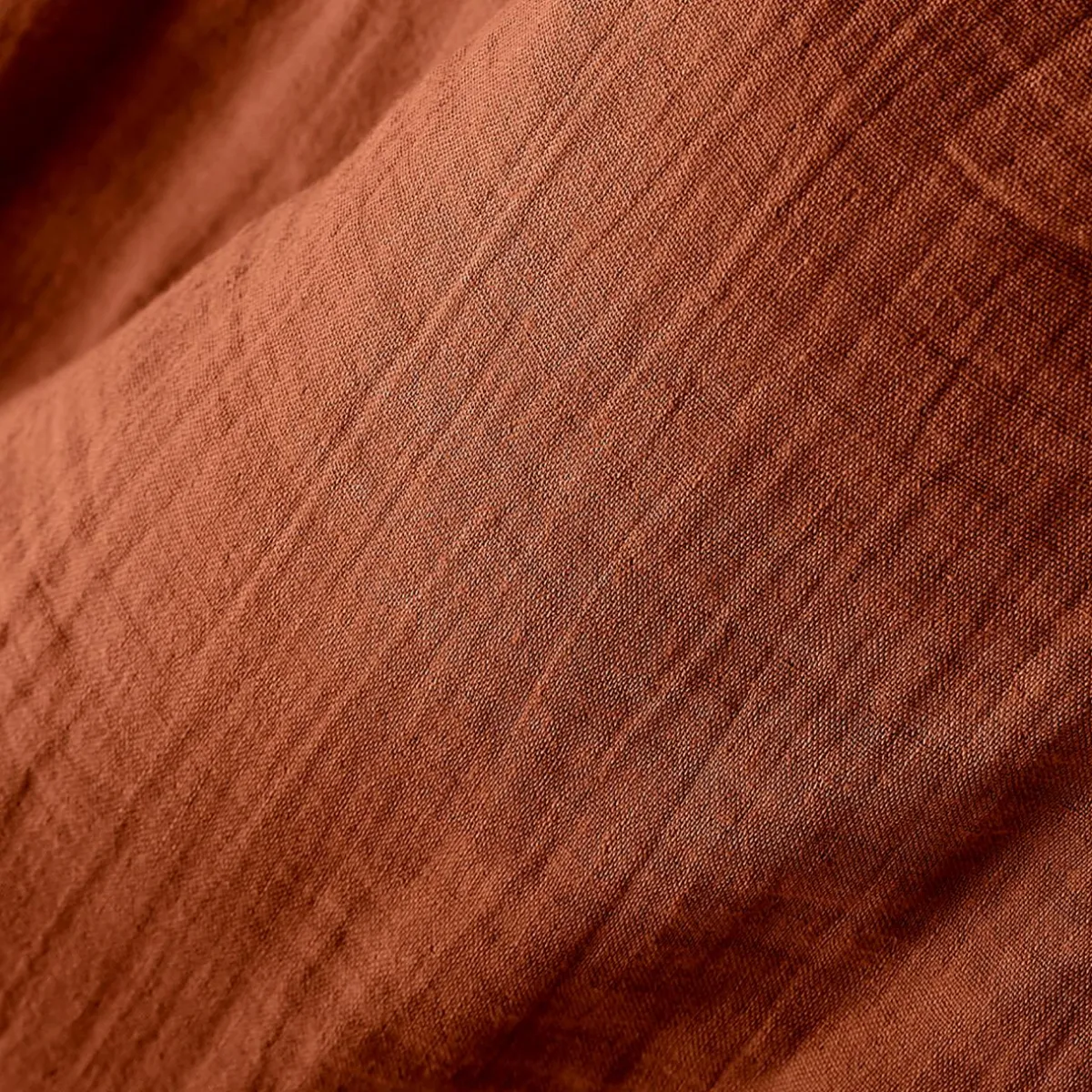 EMINZA Rideau gaze de coton ajustable (180 x max 300 cm) Gaïa Terracotta Outlet