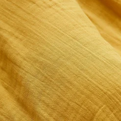 EMINZA Rideau gaze de coton ajustable (140 x max 300 cm) Gaïa Jaune safran Hot