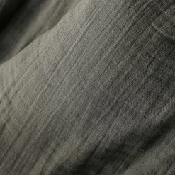EMINZA Rideau gaze de coton ajustable (180 x max 300 cm) Gaïa Gris granit Gris foncé Best