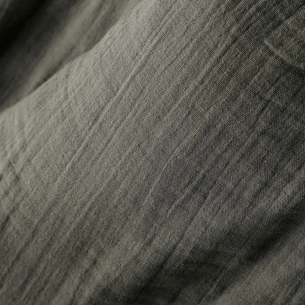 EMINZA Rideau gaze de coton ajustable (180 x max 300 cm) Gaïa Gris granit Gris foncé Best