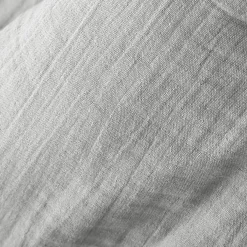 EMINZA Rideau gaze de coton ajustable (140 x max 300 cm) Gaïa Gris nuage Gris clair Clearance