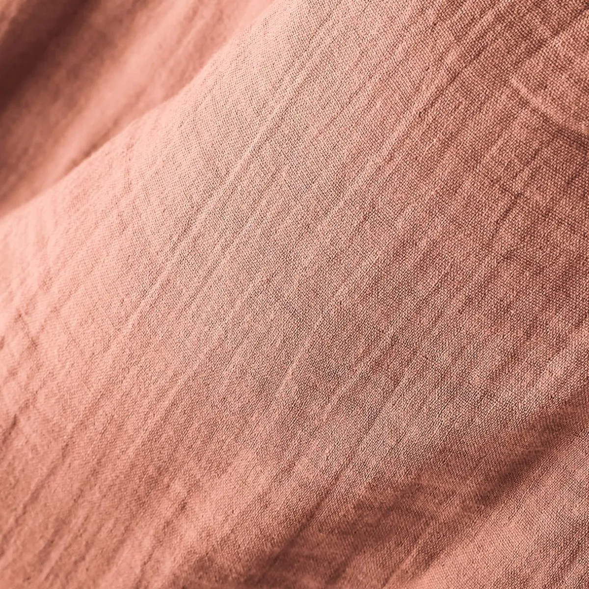 EMINZA Rideau gaze de coton ajustable (140 x max 300 cm) Gaïa Rose Pêche Clearance