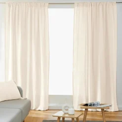 EMINZA Rideau gaze de coton galon fronceur (180 x 240 cm) Gaïa pampa Beige Sale