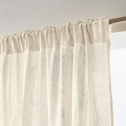 EMINZA Rideau gaze de coton galon fronceur (180 x 240 cm) Gaïa pampa Beige Sale
