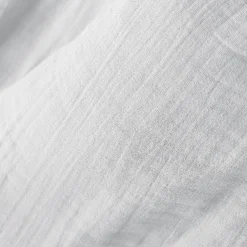 EMINZA Rideau gaze de coton galon fronceur (180 x 240 cm) Gaïa Gris nuage Gris clair Sale