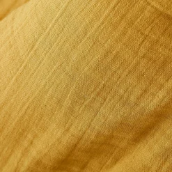 EMINZA Rideau gaze de coton galon fronceur (140 x 240 cm) Gaïa Jaune safran Discount