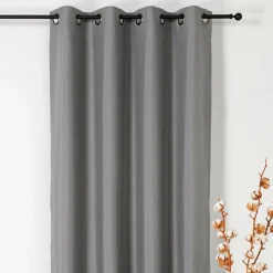 LINDER Rideau ignifugé (135 x 240 cm) Double Natte Gris Hot
