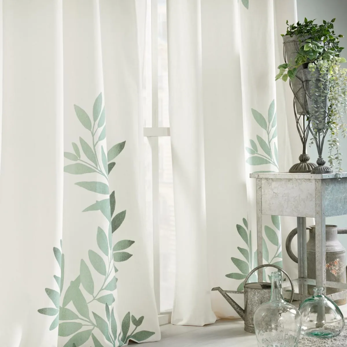douceur d'intu017drieur Rideau œillets (140 x 260 cm) Nymphea Vert menthe