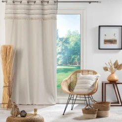 douceur d'intu017drieur Rideau œillets coton (140 x 240 cm) Atlas Beige Best