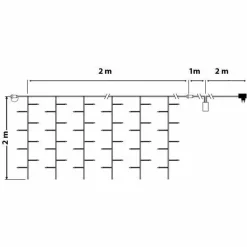 BLACHERE Rideau lumineux H2 m L2 m 96 LED Interconnectable Multicolore Clearance
