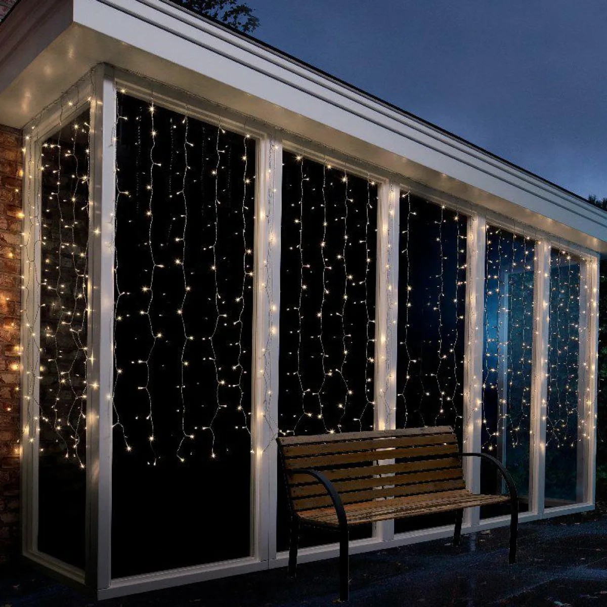 KAEMINGK Rideau lumineux H1,50 m L2,25 m 240 LED Super chaser Blanc chaud Best
