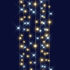 BLACHERE Rideau lumineux H2 m L2 m 96 LED Interconnectable Flashing light Blanc chaud et froid Bicolore Sale