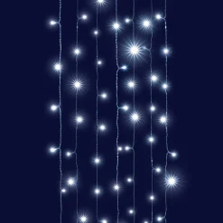 BLACHERE Rideau lumineux interconnectable H2 m L2 m 96 LED Effet Cascade Blanc froid Hot