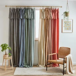 EMINZA Rideau lyocell Tencel™ ajustable (140 x max 270 cm) Olivia Terracotta Online