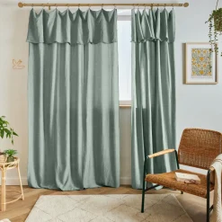EMINZA Rideau lyocell Tencel™ ajustable (140 x max 270 cm) Olivia Vert Eucalyptus Best
