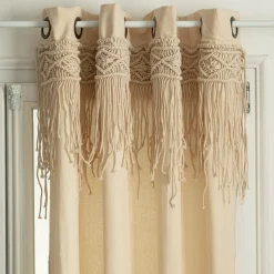 ATMOSPHERA Rideau macramé (140 x 260 cm) Ritual Beige Discount