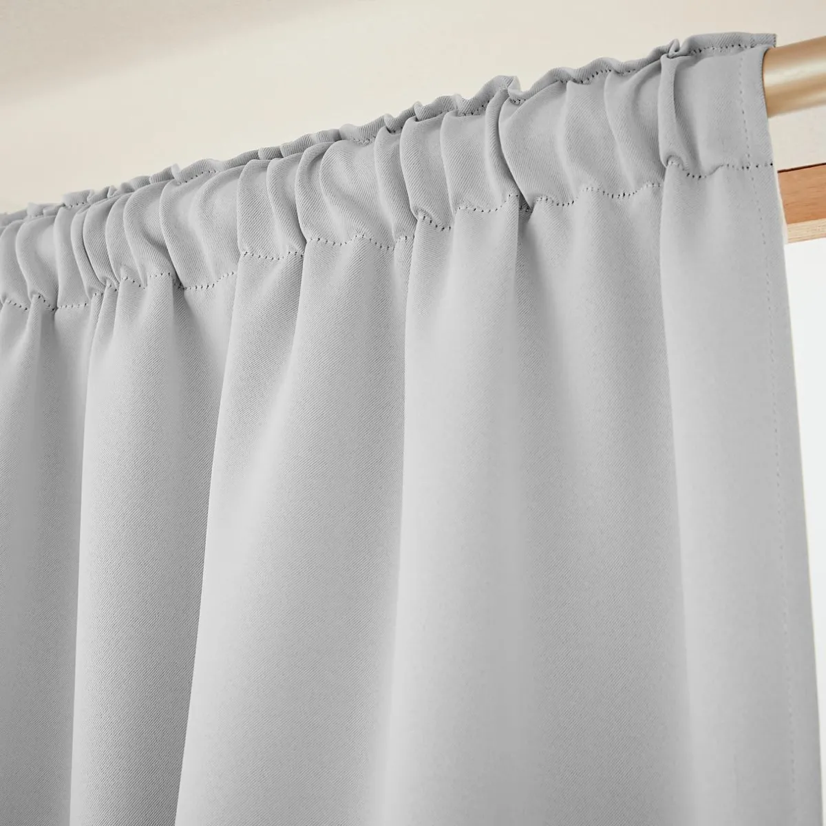 EMINZA Rideau obscurcissant galon fronceur (140 x 260 cm) Dark Gris clair Clearance