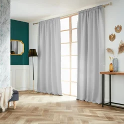 EMINZA Rideau obscurcissant galon fronceur (140 x 260 cm) Dark Gris clair Clearance