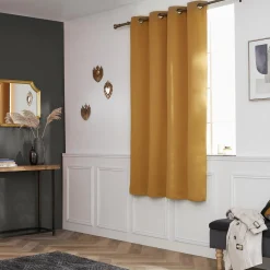 EMINZA Rideau obscurcissant (140 x 180 cm) Dark Jaune moutarde New