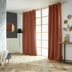 EMINZA Rideau obscurcissant (140 x 280 cm) Dark Terracotta Sale