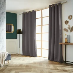 EMINZA Rideau obscurcissant (140 x 260 cm) Dark Gris Anthracite Clearance