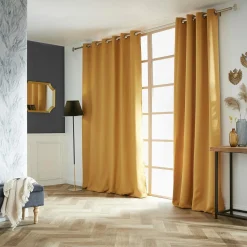 EMINZA Rideau obscurcissant (180 x 260 cm) Dark Jaune moutarde Hot