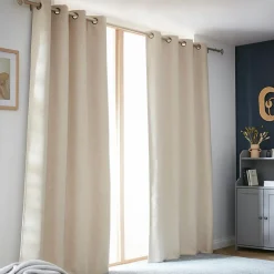 EMINZA Rideau obscurcissant thermique (140 x 240 cm) Alba grège Beige New